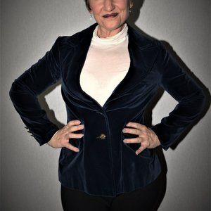 Blue Velvet Lined Blazer